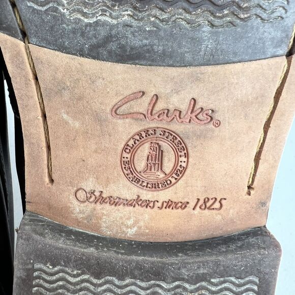 Clarks Mens 7.5 Penny Loafer‎ Driving Shoe Brown Leather Slip On Moccasin main image 10